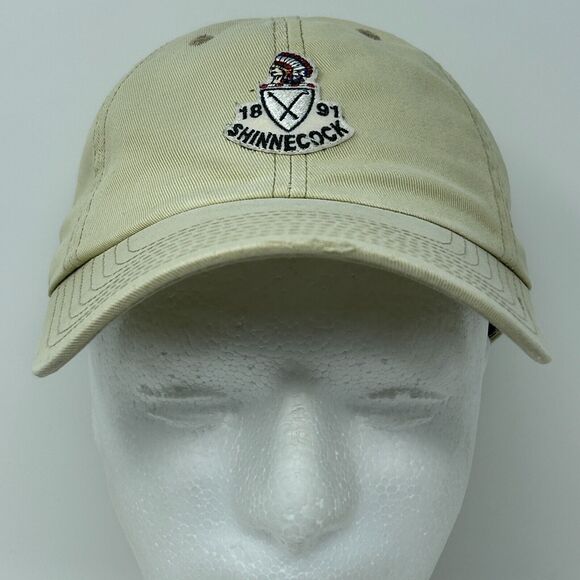 Shinnecock Hills Golf Club Dad Hat Baseball Cap Golfing Golfer Strapback Beige - Picture 2 of 12
